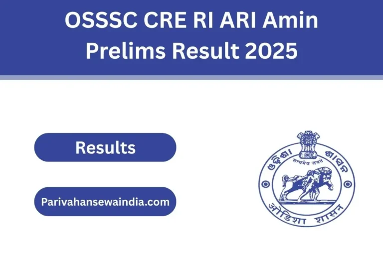 OSSSC CRE RI ARI Amin Prelims Result 2025