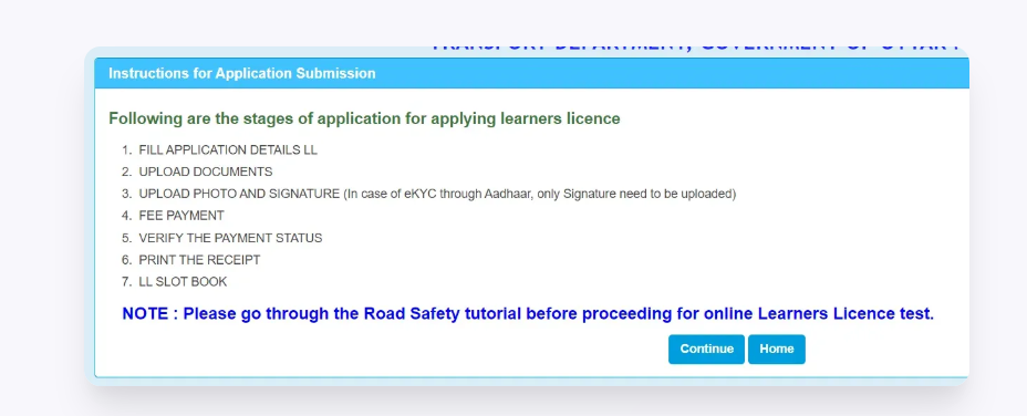 Apply for Driving Licence